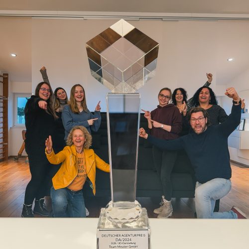 Team Meuter feiert deutschen Agenturpreis 2024 in der Kategorie 3D-Animation